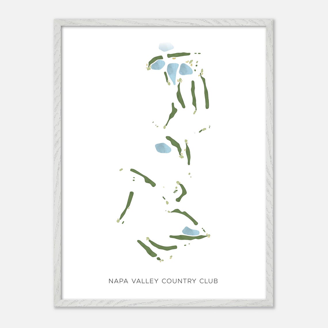 Napa Valley Country Club California Golf Course Minimalist Map Poster - Image 2