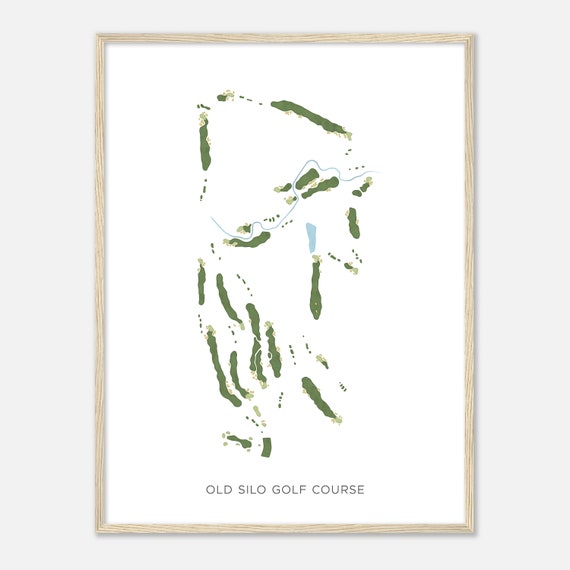 Old Silo Golf Course Kentucky Modern Watercolor Map Golfer Gift Golf Wall Art Golf Poster Print Course Layout