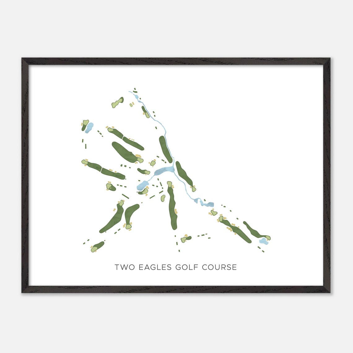 Two Eagles Golf Course Canada Modern Scenic Watercolor Map Poster - Image 4
