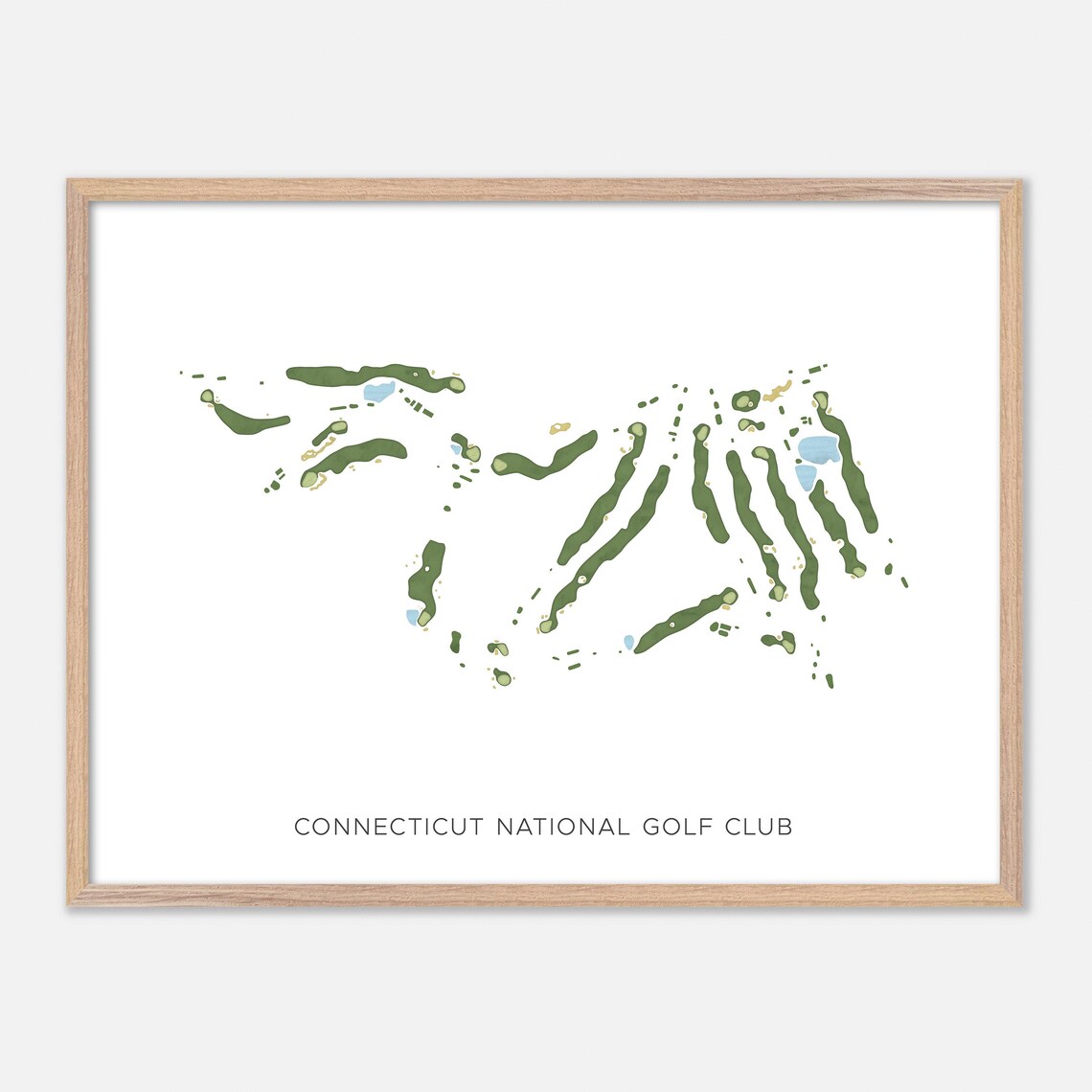 Connecticut National Golf Club Modern Minimalist Watercolor Poster