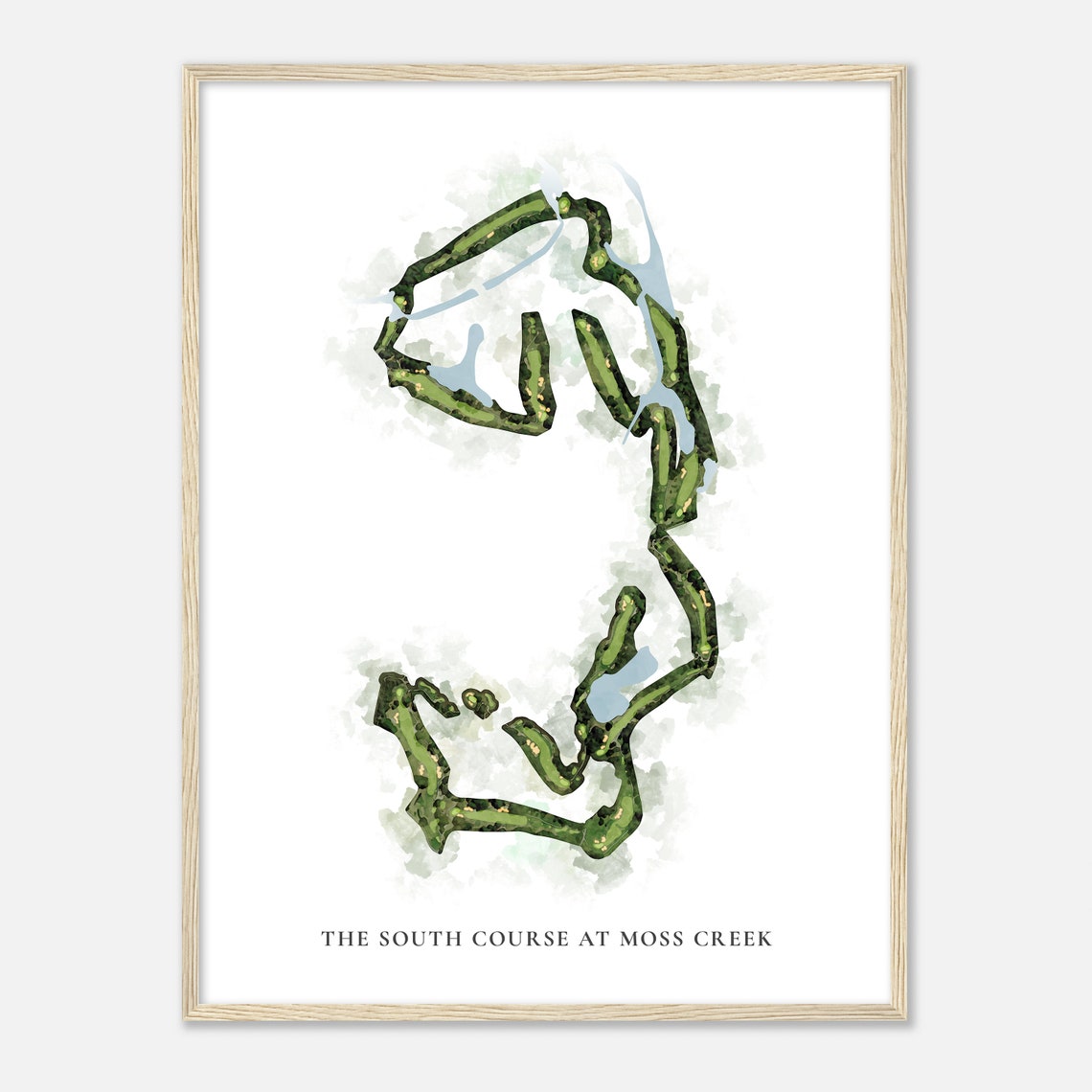 The South Course At Moss Creek South Carolina Classic Map Poster - Image 2