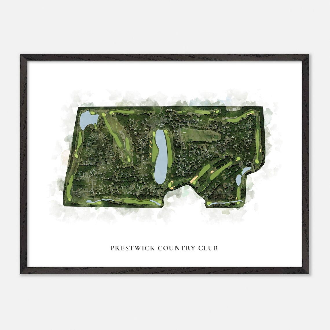 Prestwick Country Club South Carolina Classic Watercolor Map Poster - Image 5