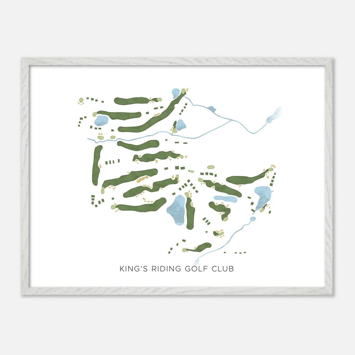 King's Riding Golf Club King City Canada Modern Watercolor Map Poster - Image 3