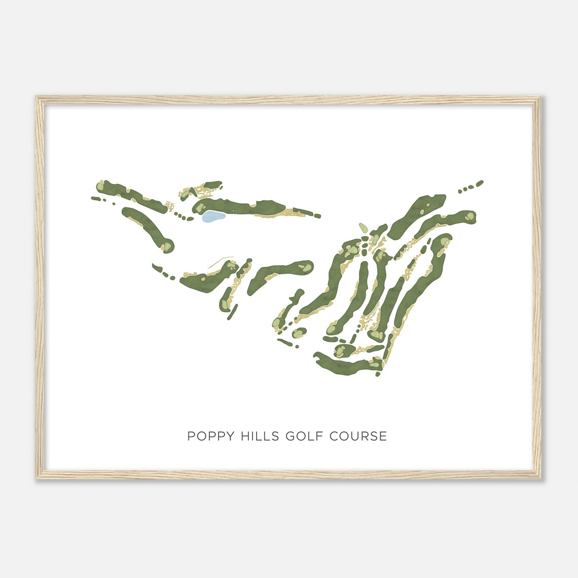 Poppy Hills Golf Course Minimalist Map Fairway Art Sports Poster