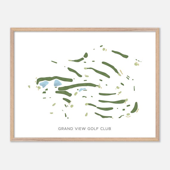 Grand View Golf Club In North Braddock Pennsylvania Modern Watercolor Map Golfer Gift Golf Wall Art Golf Poster Print