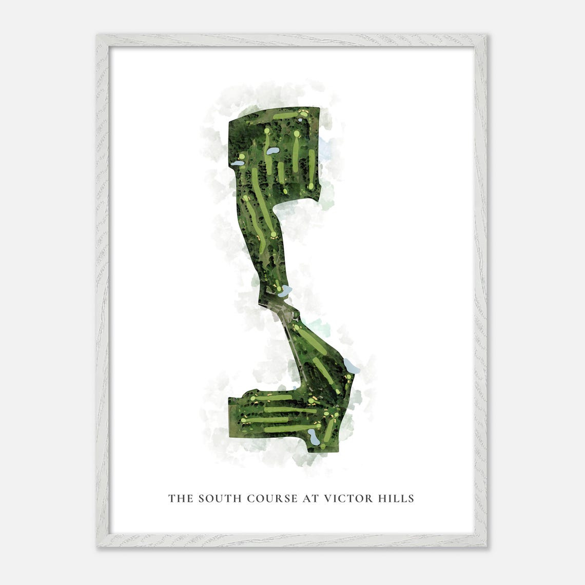 The South Course at Victor Hills New York Classic Golf Map Poster - Image 2