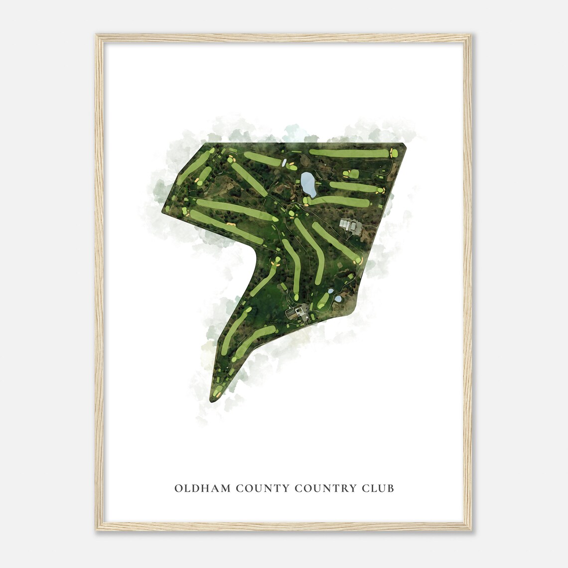 Oldham County Country Club Kentucky Classic Watercolor Golf Map Poster - Image 2