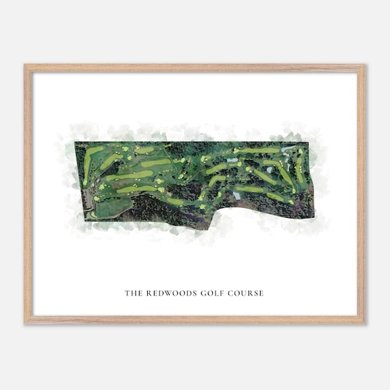 The Redwoods Golf Course Canada Classic Watercolor Map Poster