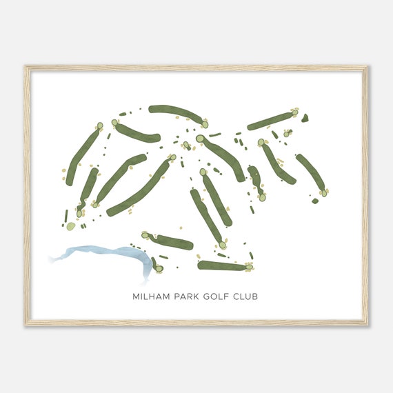 Milham Park Golf Club Michigan Modern Watercolor Map Golfer Gift Golf Wall Art Golf Poster Print Course Layout