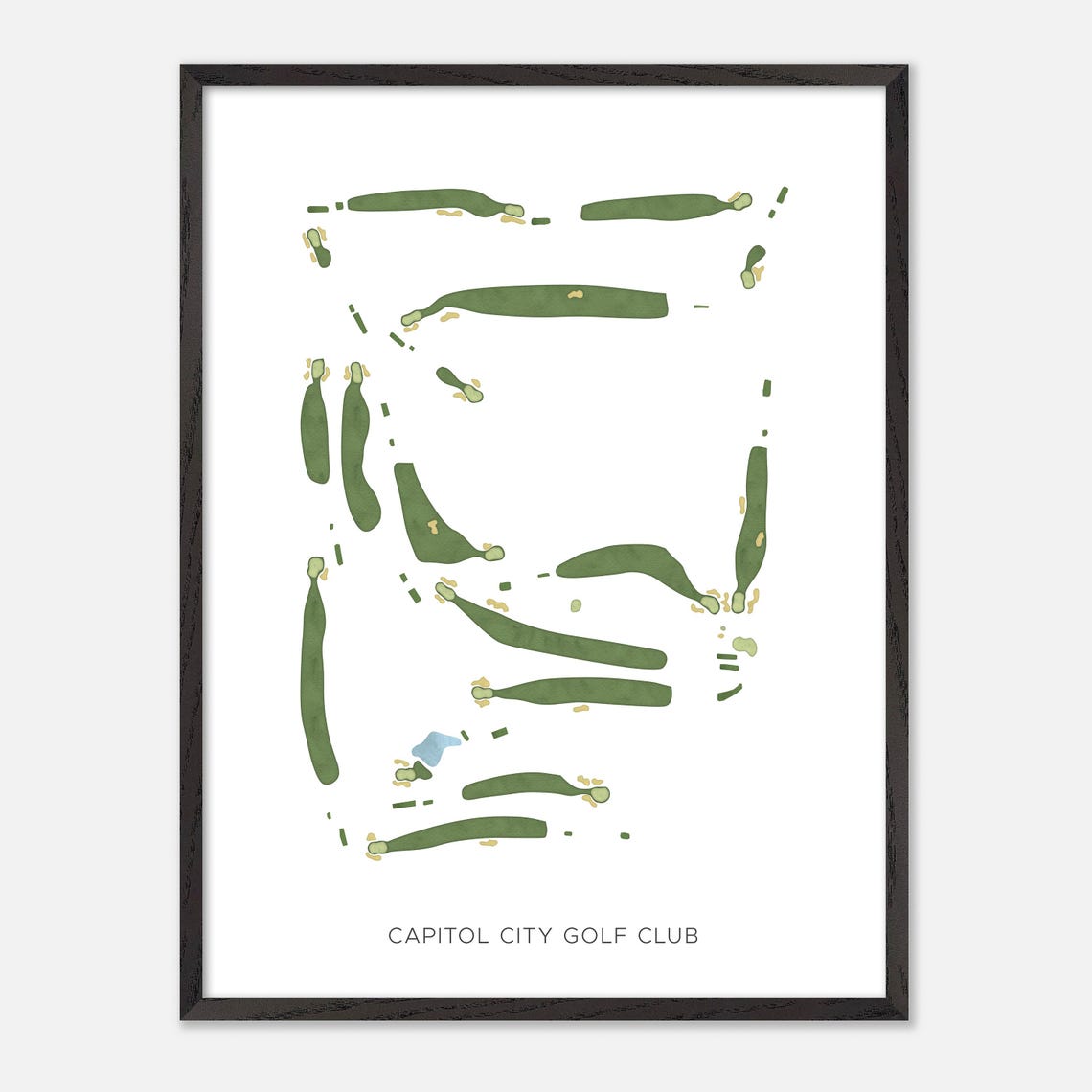 Capitol City Golf Club Minimalist Map Art Golfer Gift Poster - Image 3