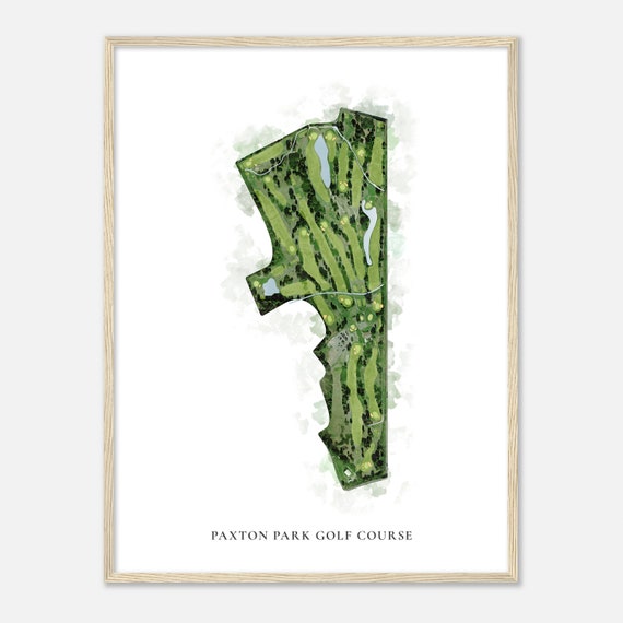 Paxton Park Golf Course Kentucky Classic Watercolor Map Golfer Gift Golf Wall Art Golf Poster Print Course Layout