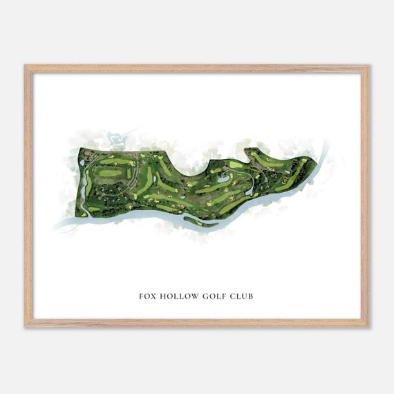 Fox Hollow Golf Club In Saint Michael Minnesota Classic Watercolor Map Golfer Gift Golf Wall Art Golf Poster Print Course Layout