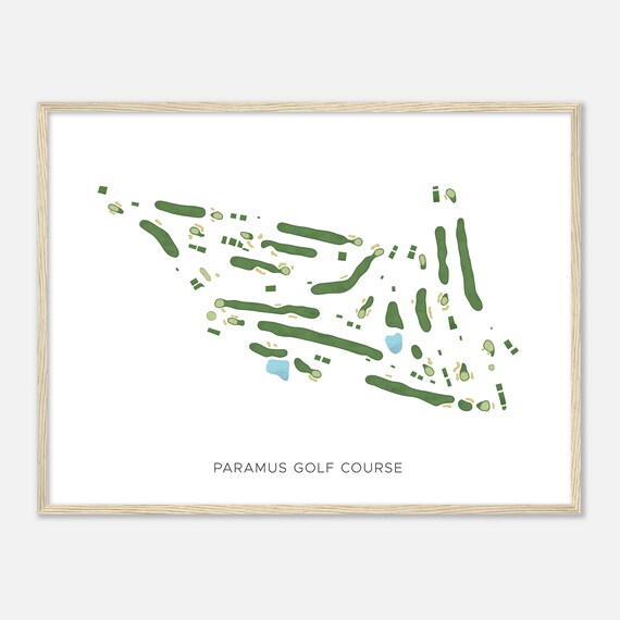 Paramus Golf Course New Jersey Modern Watercolor Map Golfer Gift Golf Wall Art Golf Poster Print Course Layout