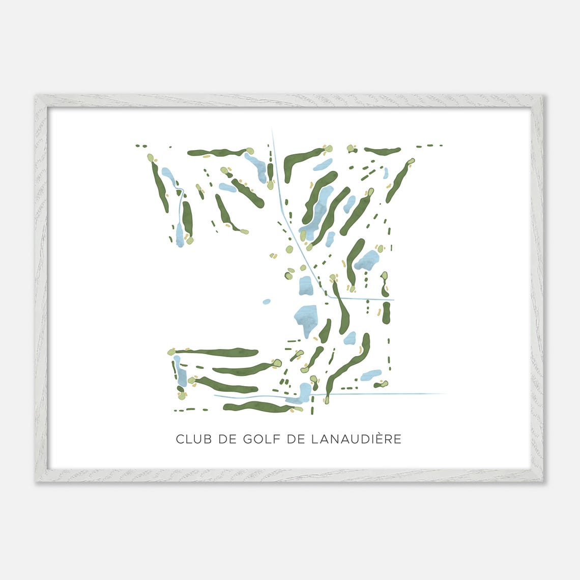 Club de Golf de Lanaudiere Canada Modern Watercolor Map Poster - Image 3