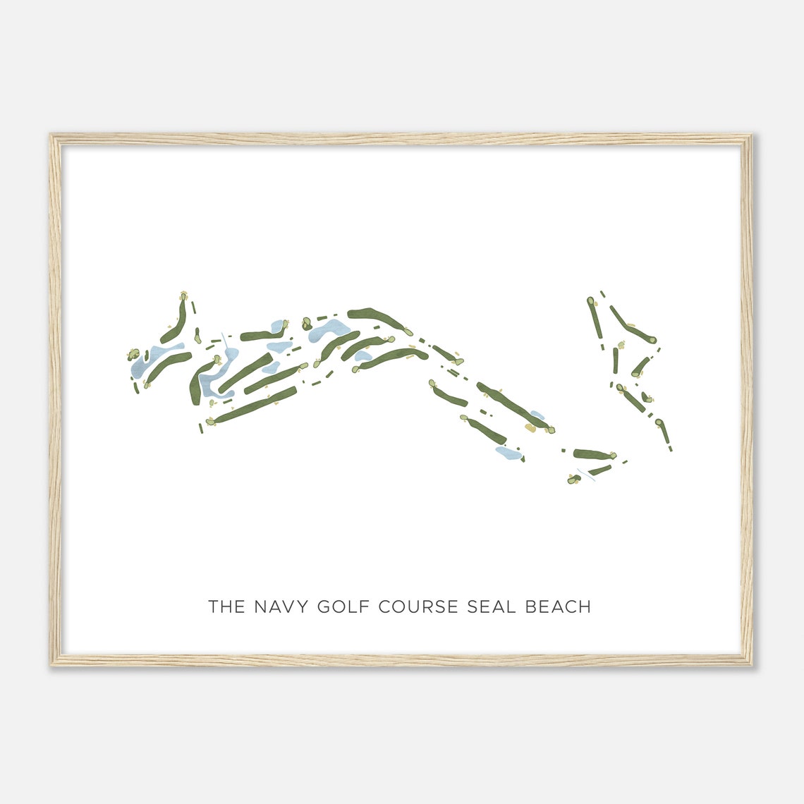 The Navy Golf Course Seal Beach Modern Minimalist Map Poster - Image 2