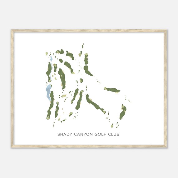 Shady Canyon Golf Club California Modern Watercolor Map Golfer Gift Golf Wall Art Golf Poster Print Course Layout