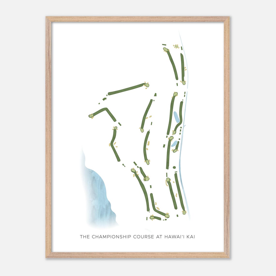 The Championship Course at Hawai'i Kai Minimalist Map Golfer Poster - Image 6