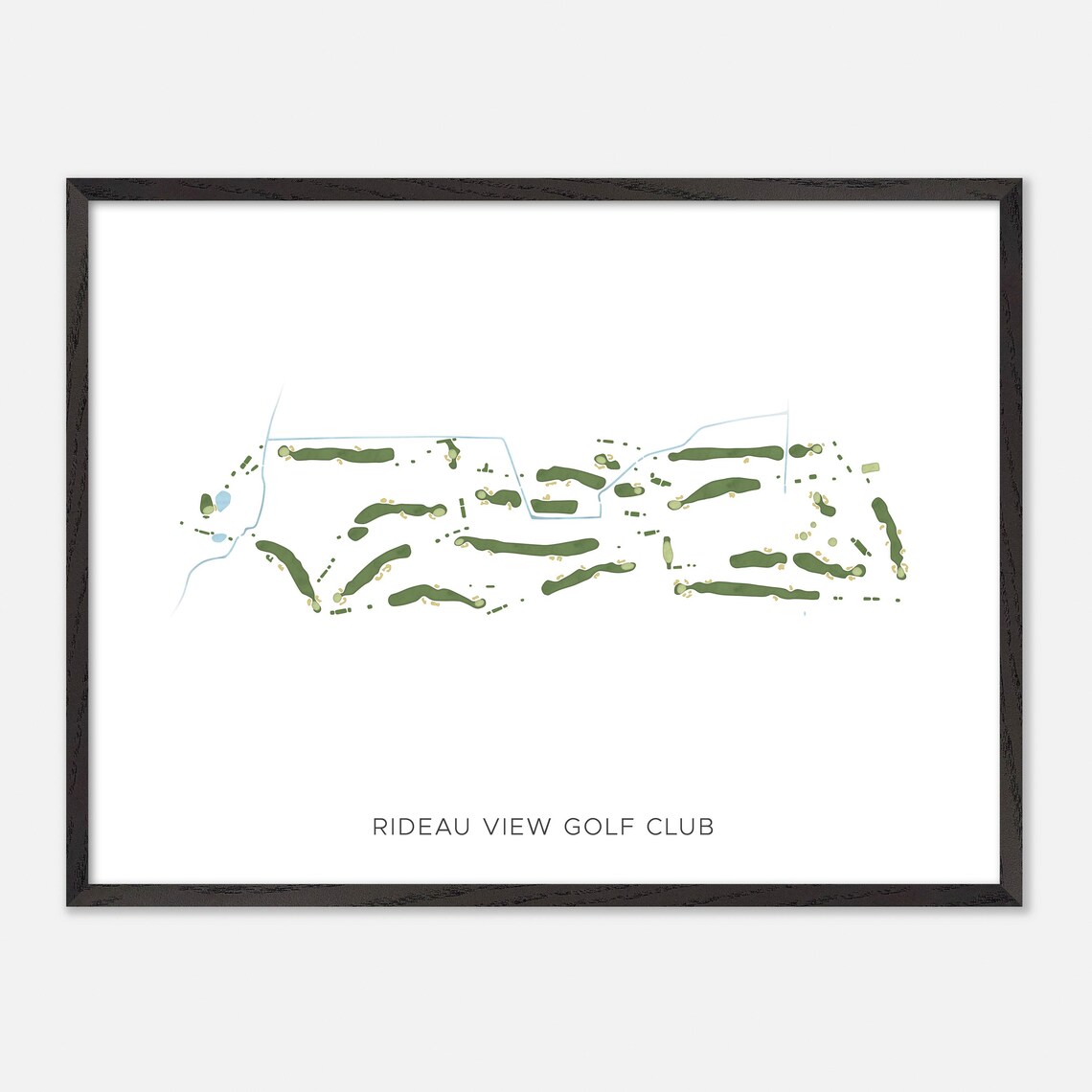 Rideau View Golf Club Manotick Canada Modern Watercolor Golf Map Poster - Image 4