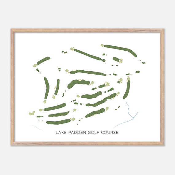 Lake Padden Golf Course Bellingham Washington Modern Watercolor Map Poster