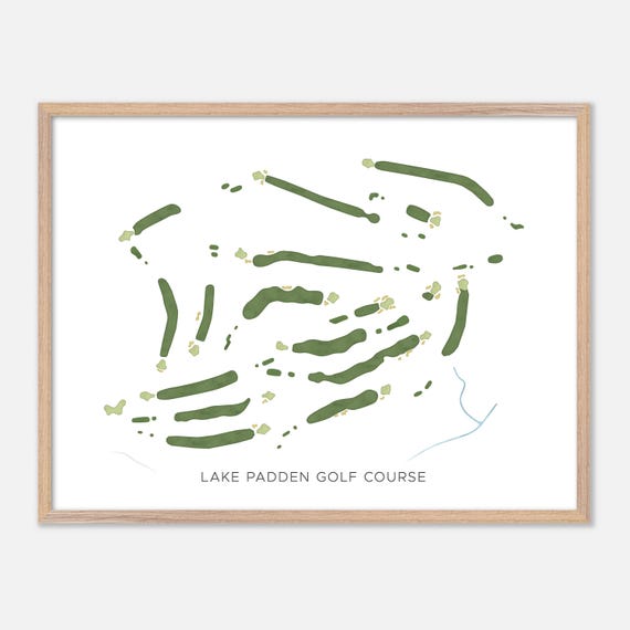 Lake Padden Golf Course In Bellingham Washington Modern Watercolor Map Golfer Gift Golf Wall Art Golf Poster Print Course Layout
