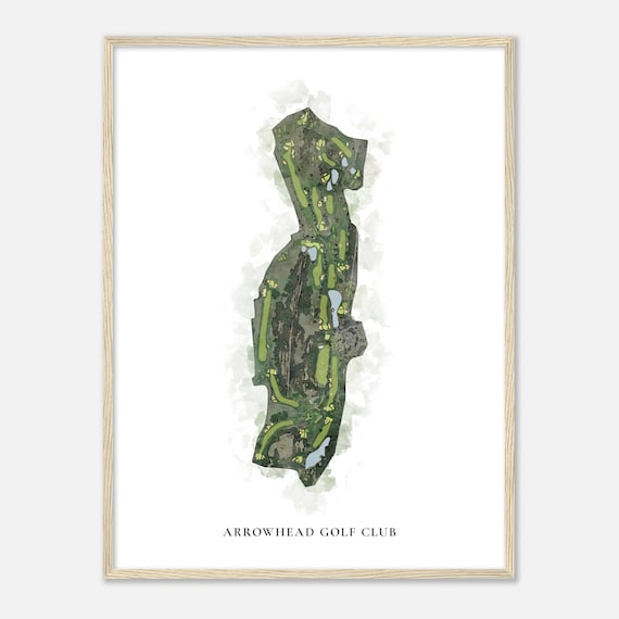 Arrowhead Golf Club Colorado Classic Watercolor Map Golfer Gift Golf Wall Art Golf Poster Print Course Layout