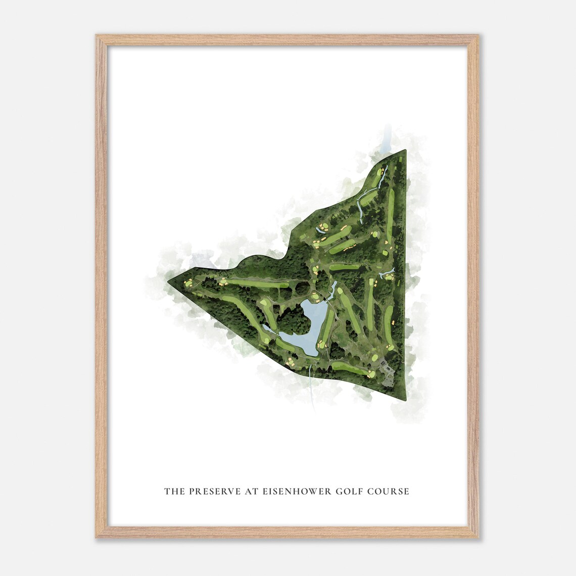 The Preserve at Eisenhower Golf Course Annapolis MD Classic Watercolor Golf Map Poster - Image 6