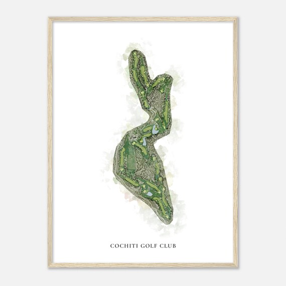 Cochiti Golf Club New Mexico Classic Watercolor Map Golfer Gift Golf Wall Art Golf Poster Print Course Layout