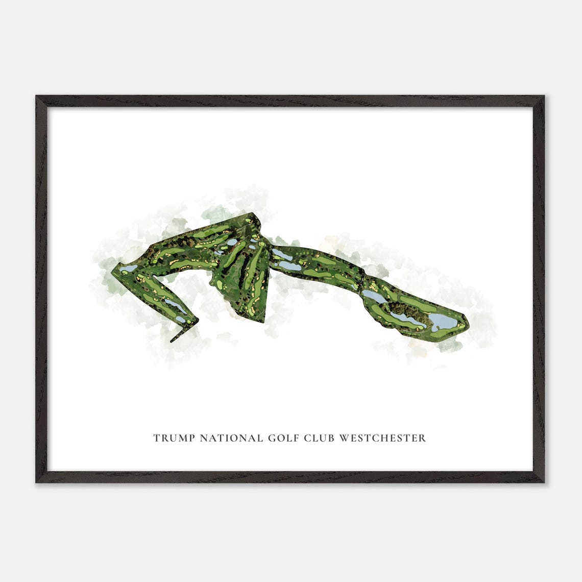 Trump National Golf Club Westchester Classic Watercolor Map Poster - Image 5