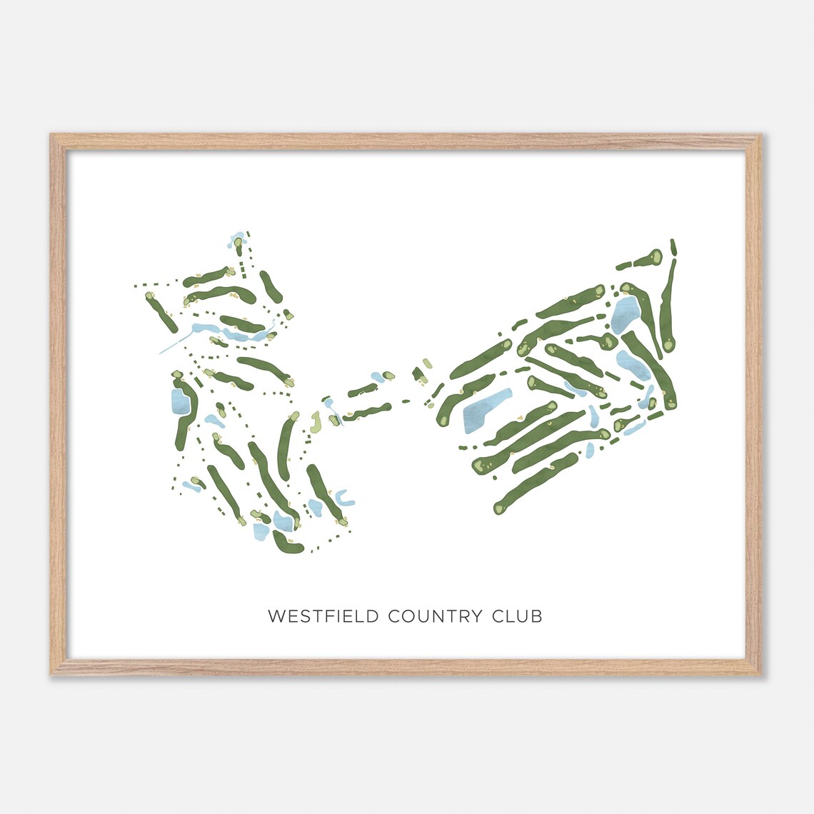 Westfield Country Club Westfield Center Ohio Watercolor Map Poster