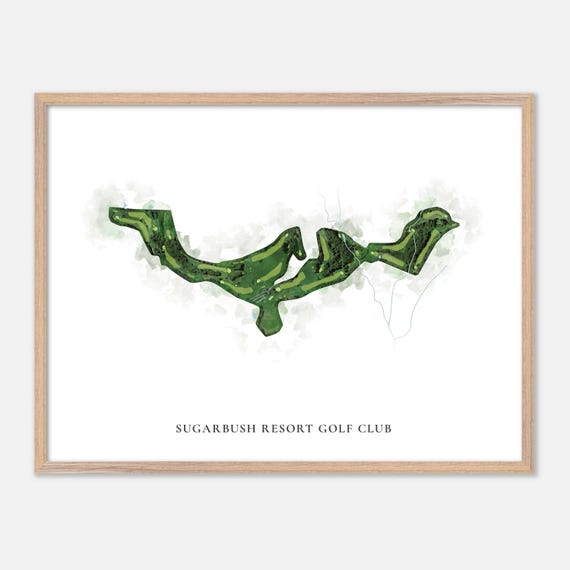 Sugarbush Resort Golf Club In Warren Vermont Classic Watercolor Map Golfer Gift Golf Wall Art Golf Poster Print Course Layout