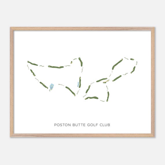 Poston Butte Golf Club In Florence Arizona Modern Watercolor Map Golfer Gift Golf Wall Art Golf Poster Print Course Layout