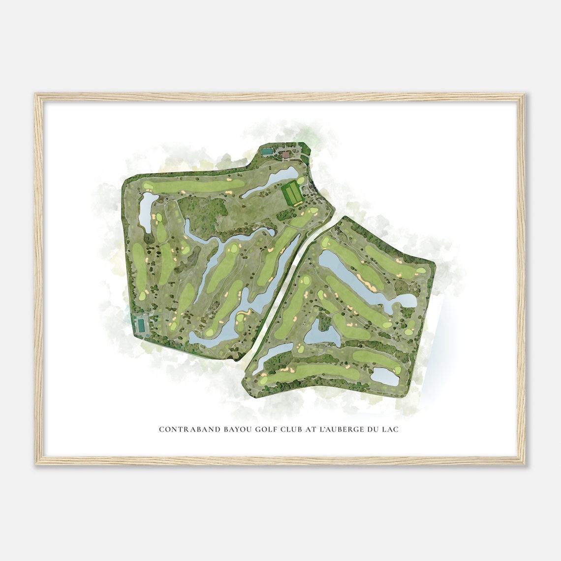 Lakewood Country Club Elegant Minimalist Golf Course Map Poster - Image 2