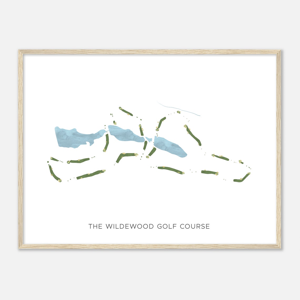 The Wildewood Golf Course South Carolina Modern Watercolor Map Poster - Image 2