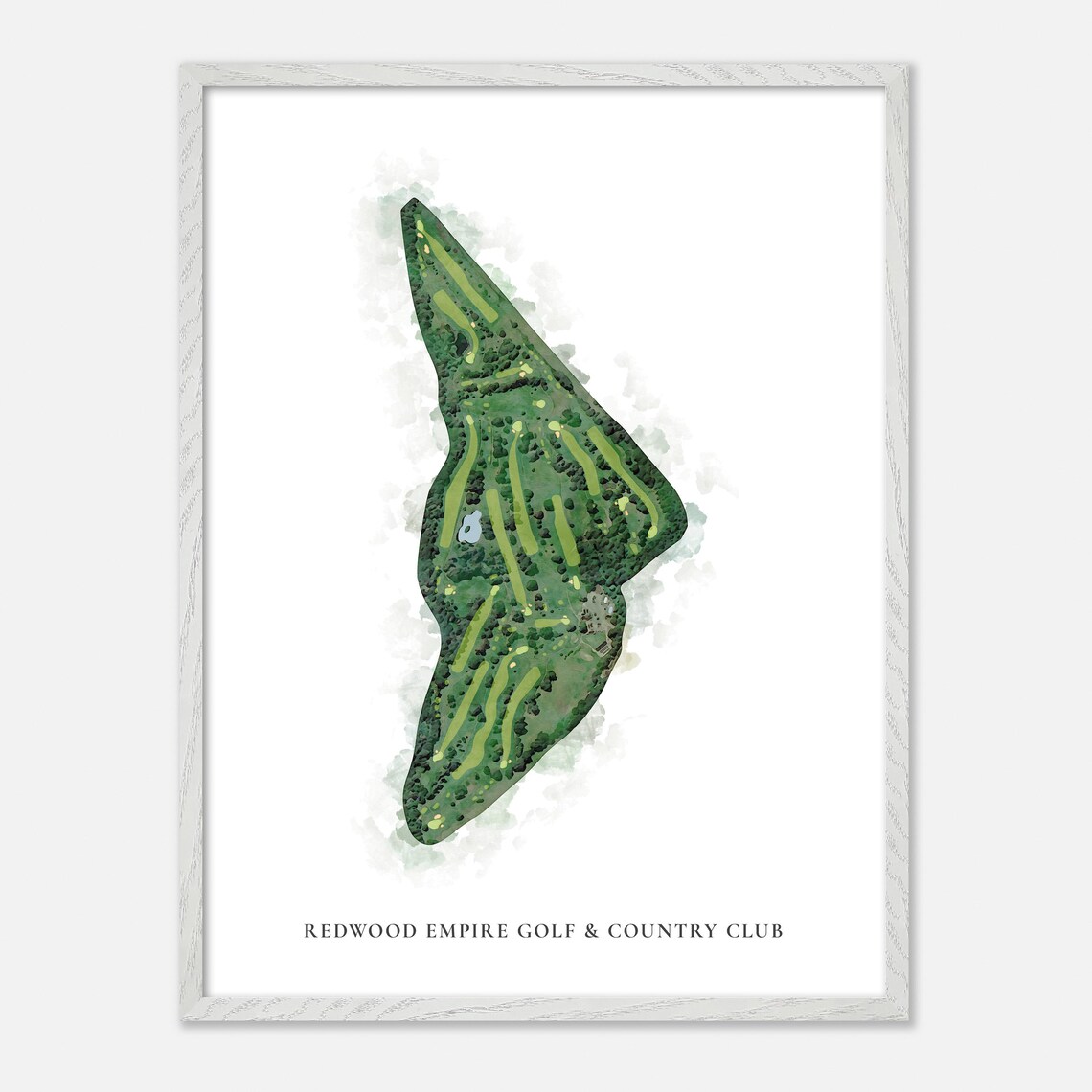 Redwood Empire Golf and Country Club Watercolor Aerial Map Poster - Image 2