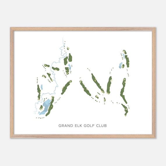Grand Elk Golf Club In Granby Colorado Modern Watercolor Map Golfer Gift Golf Wall Art Golf Poster Print Course Layout