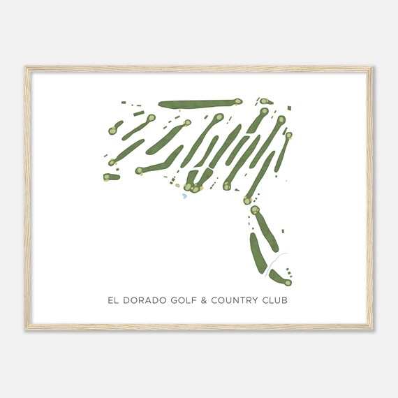 El Dorado Golf and Country Club Arkansas Modern Watercolor Golf Map Poster