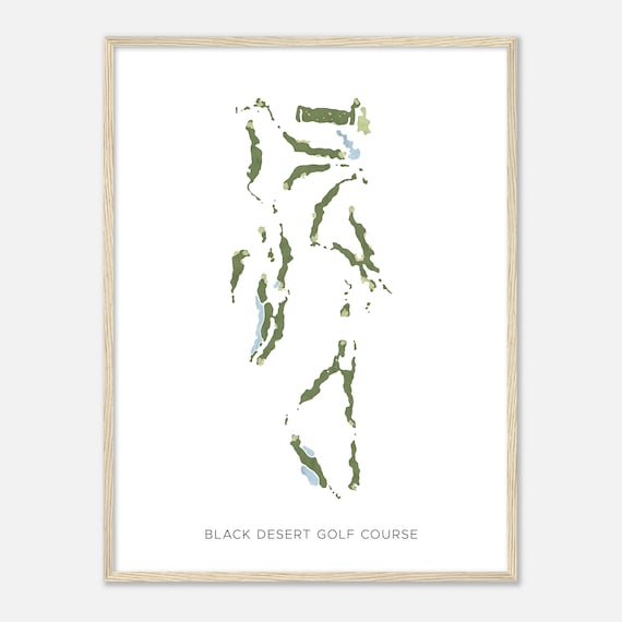 Black Desert Golf Course Utah Modern Watercolor Map Golfer Gift Golf Wall Art Golf Poster Print Course Layout