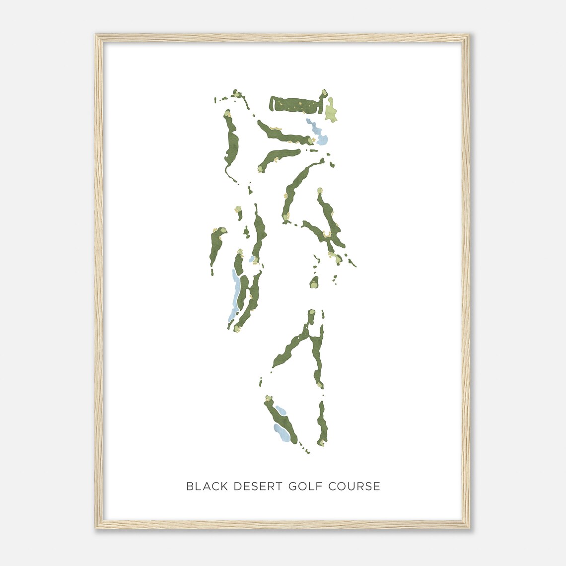 Black Desert Golf Course Utah Modern Watercolor Map Golfer Gift Golf Wall Art Golf Poster Print Course Layout