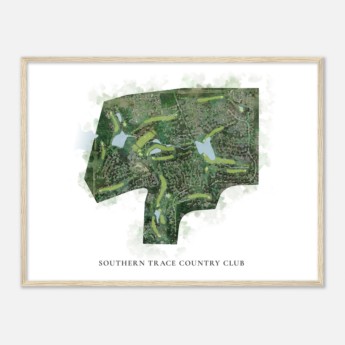 Southern Trace Country Club Classic Watercolor Golf Map Poster - Image 2