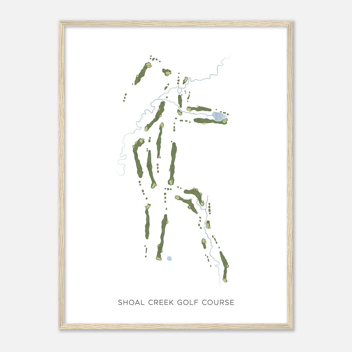 Shoal Creek Golf Course Poster Minimalist Modern Map Golfer Gift - Image 2