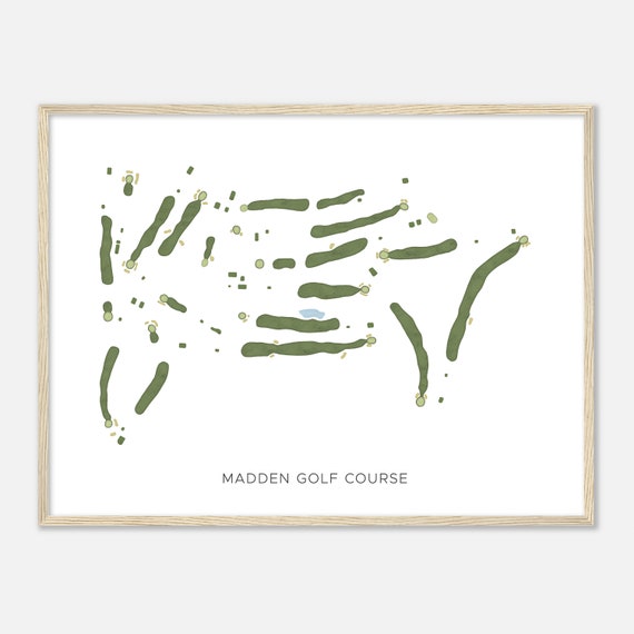 Madden Golf Course Ohio Modern Watercolor Map Golfer Gift Golf Wall Art Golf Poster Print Course Layout