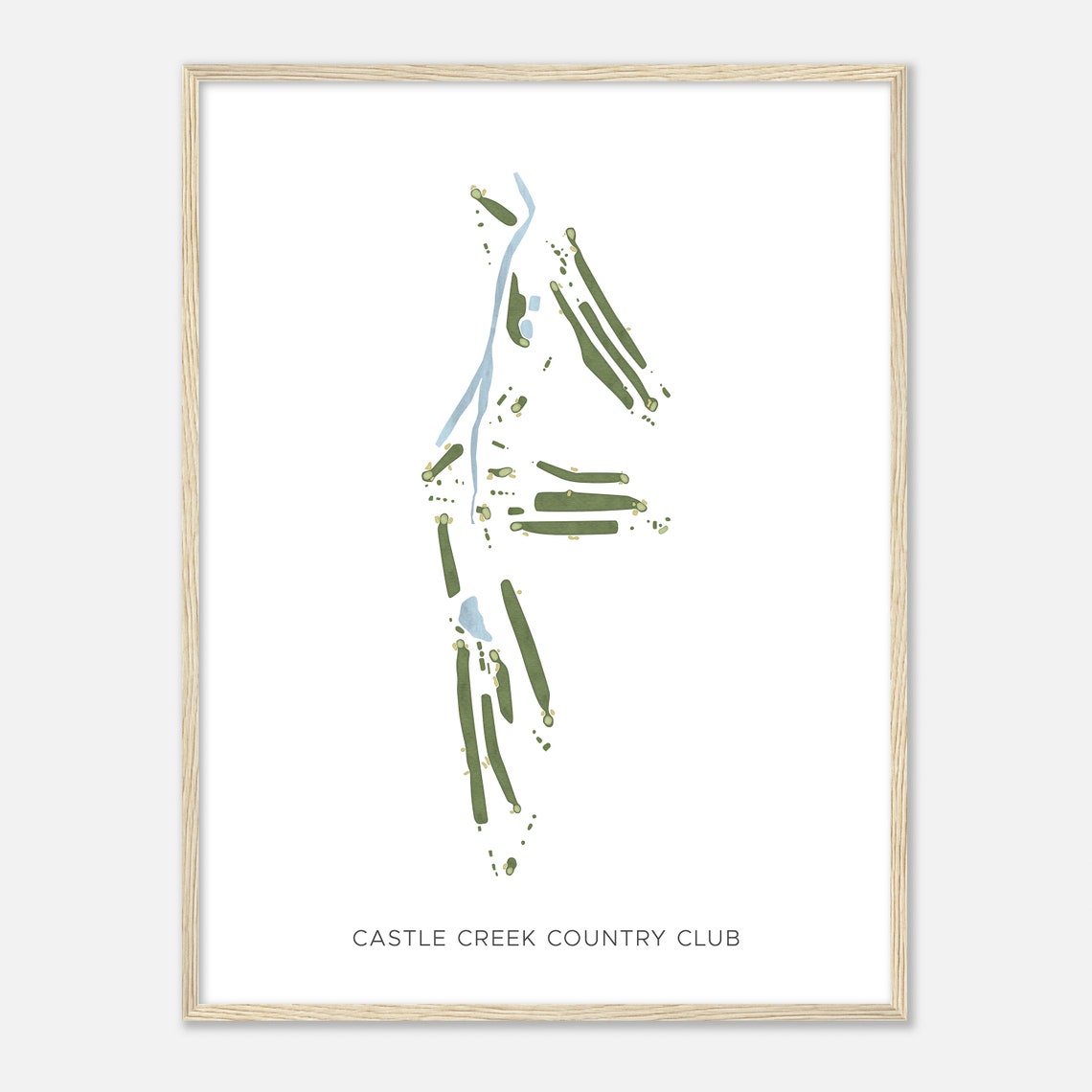 Castle Creek Country Club Minimal Golf Course Map Art Sports Poster - Image 2