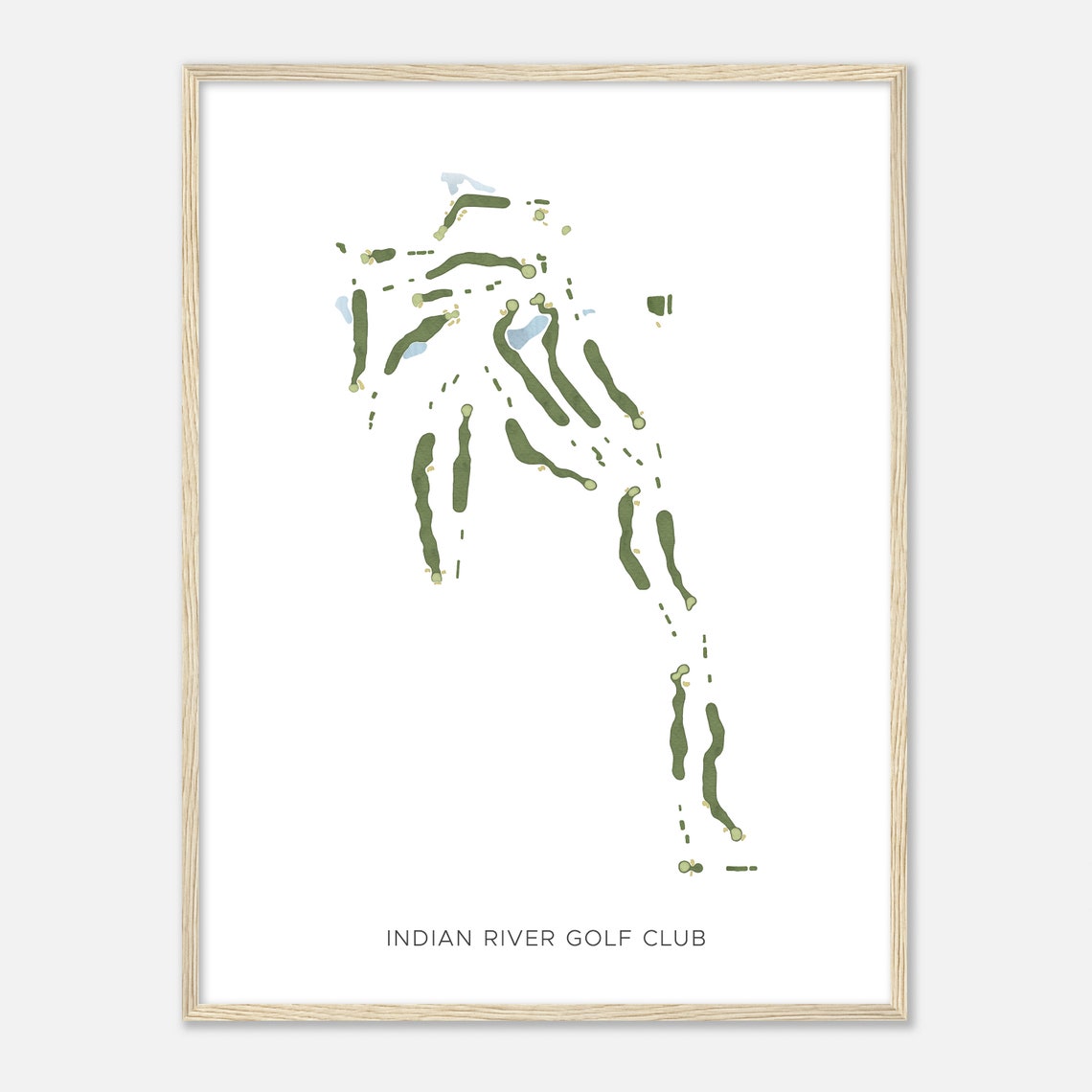 Indian River Golf Club Minimalist Golf Map Art Print For Golfers - Image 2