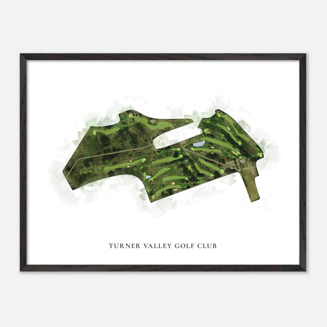 Turner Valley Golf Club Alberta Classic Watercolor Map Poster - Image 4