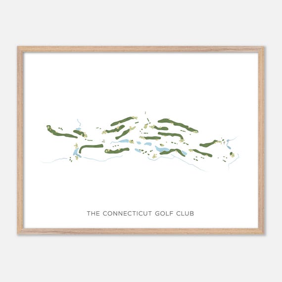 The Connecticut Golf Club In Easton Connecticut Modern Watercolor Map Golfer Gift Golf Wall Art Golf Poster Print Course Layout
