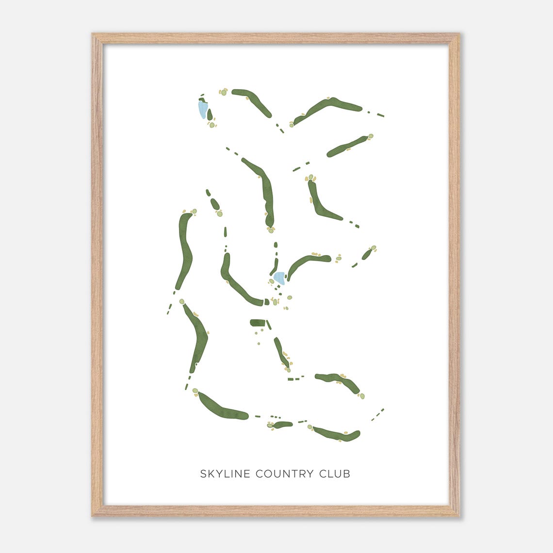 Skyline Country Club Modern Minimalist Golf Course Map Poster - Image 2