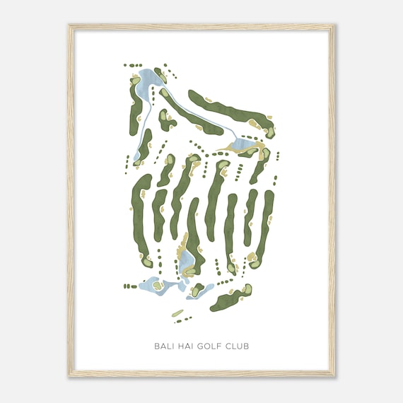 Bali Hai Golf Club Nevada Modern Watercolor Map Golfer Gift Golf Wall Art Golf Poster Print Course Layout