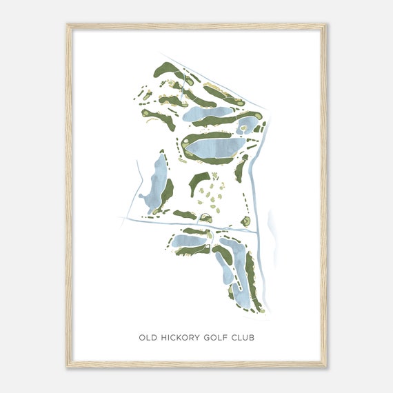 Old Hickory Golf Club Missouri Watercolor Map Art Print