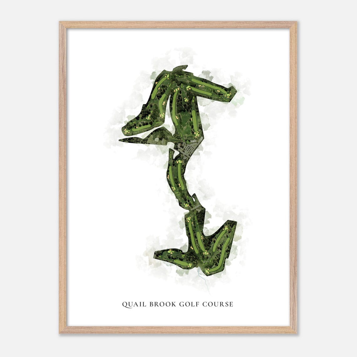 Quail Brook Golf Course Somerset New Jersey Classic Watercolor Poster - Image 6