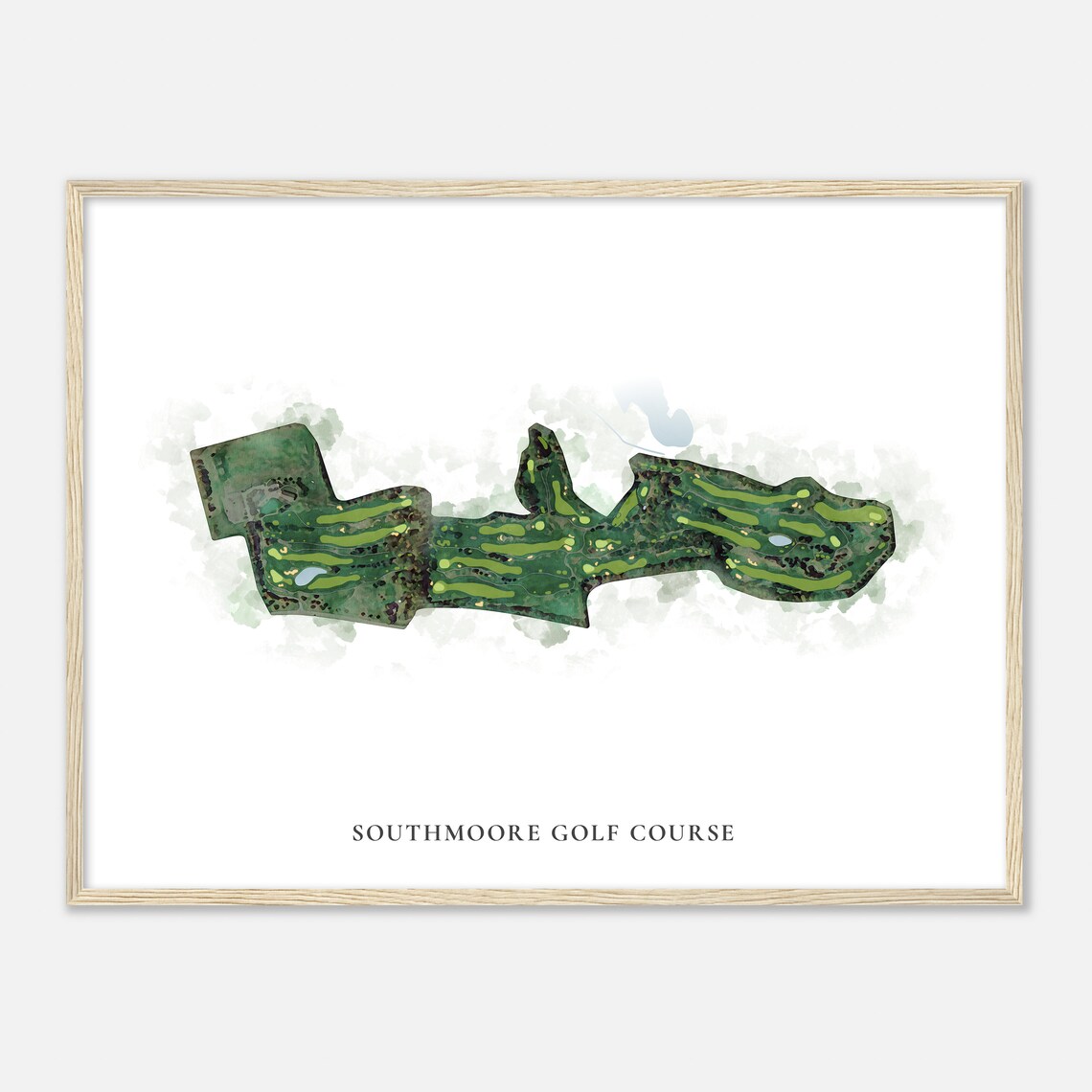 Southmoore Golf Course Pennsylvania Classic Watercolor Map Golfer Gift Golf Wall Art Golf Poster Print Course Layout